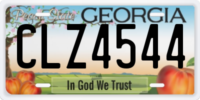 GA license plate CLZ4544