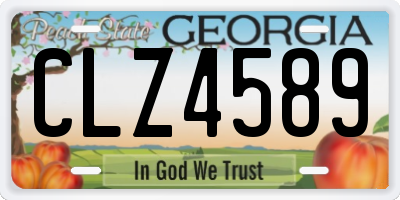 GA license plate CLZ4589
