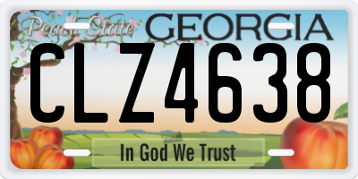 GA license plate CLZ4638