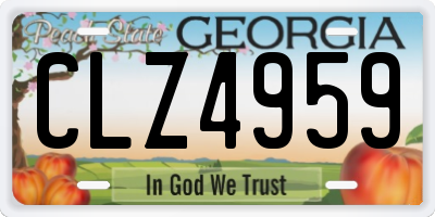 GA license plate CLZ4959