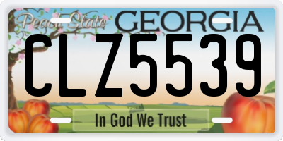 GA license plate CLZ5539