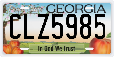 GA license plate CLZ5985