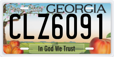 GA license plate CLZ6091