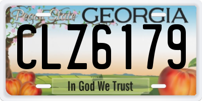 GA license plate CLZ6179