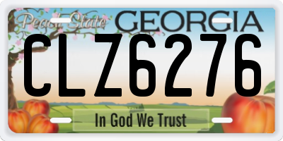 GA license plate CLZ6276