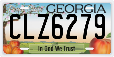 GA license plate CLZ6279