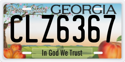 GA license plate CLZ6367
