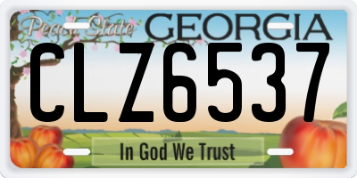 GA license plate CLZ6537