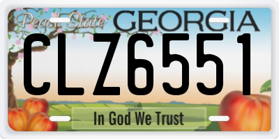 GA license plate CLZ6551