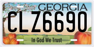 GA license plate CLZ6690
