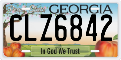 GA license plate CLZ6842