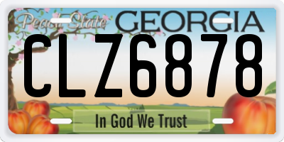 GA license plate CLZ6878
