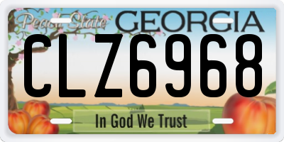 GA license plate CLZ6968