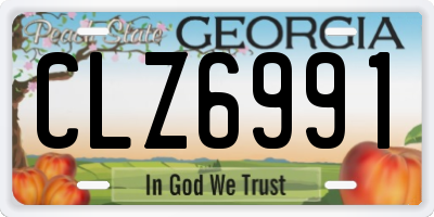 GA license plate CLZ6991