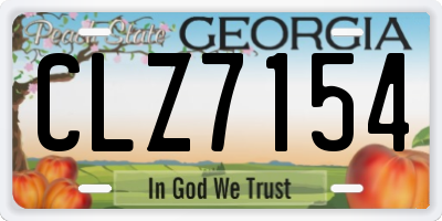GA license plate CLZ7154