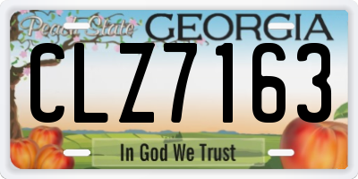 GA license plate CLZ7163