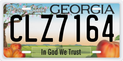 GA license plate CLZ7164