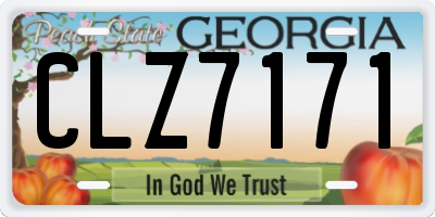 GA license plate CLZ7171