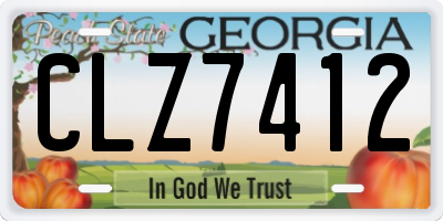 GA license plate CLZ7412