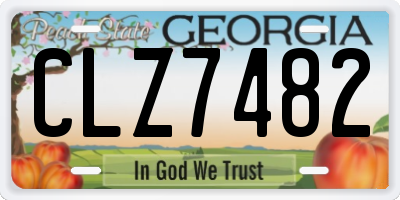 GA license plate CLZ7482