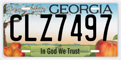 GA license plate CLZ7497