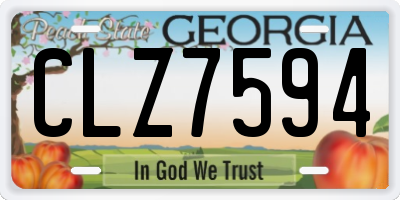 GA license plate CLZ7594
