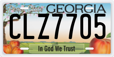 GA license plate CLZ7705
