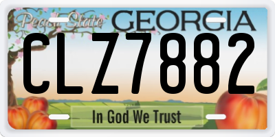 GA license plate CLZ7882