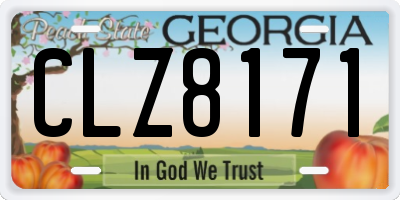 GA license plate CLZ8171
