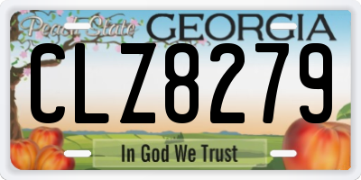 GA license plate CLZ8279