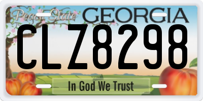 GA license plate CLZ8298