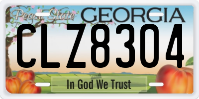 GA license plate CLZ8304