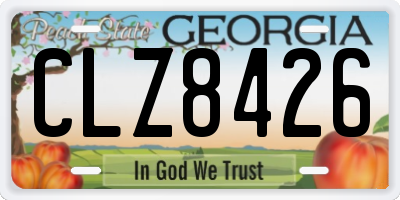 GA license plate CLZ8426