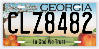 GA license plate CLZ8482