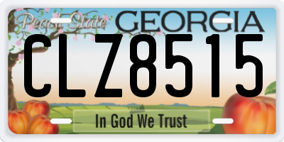 GA license plate CLZ8515