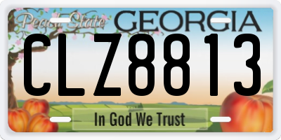 GA license plate CLZ8813