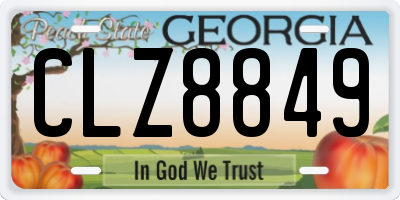 GA license plate CLZ8849