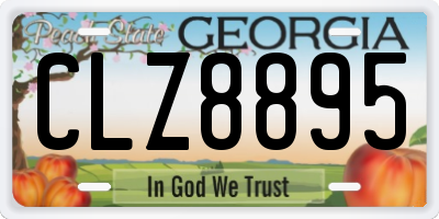 GA license plate CLZ8895