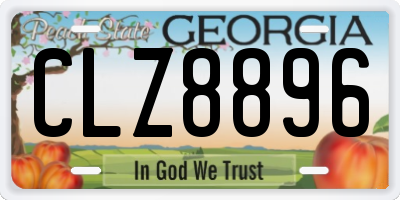 GA license plate CLZ8896