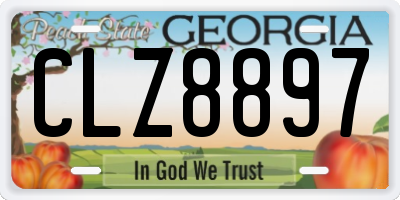 GA license plate CLZ8897