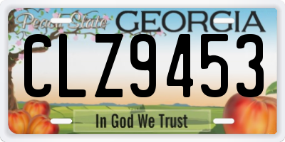 GA license plate CLZ9453