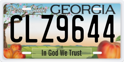 GA license plate CLZ9644
