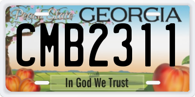 GA license plate CMB2311