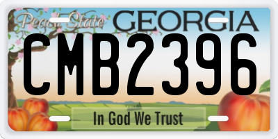 GA license plate CMB2396