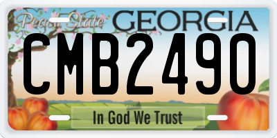 GA license plate CMB2490