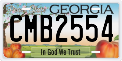 GA license plate CMB2554