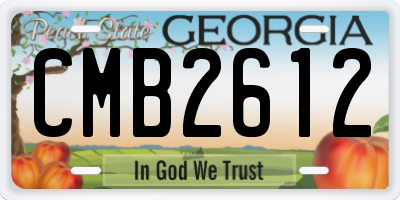 GA license plate CMB2612