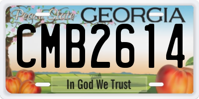 GA license plate CMB2614