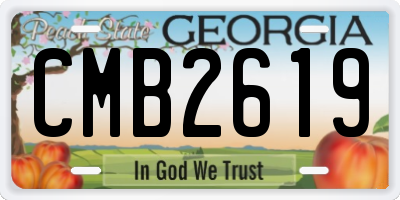GA license plate CMB2619