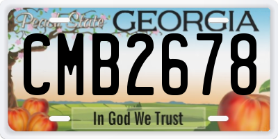 GA license plate CMB2678